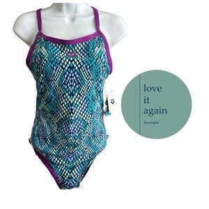 NEW! Arena Swim Suit One Piece Provenza Max Chlorine Resistance Racerback
